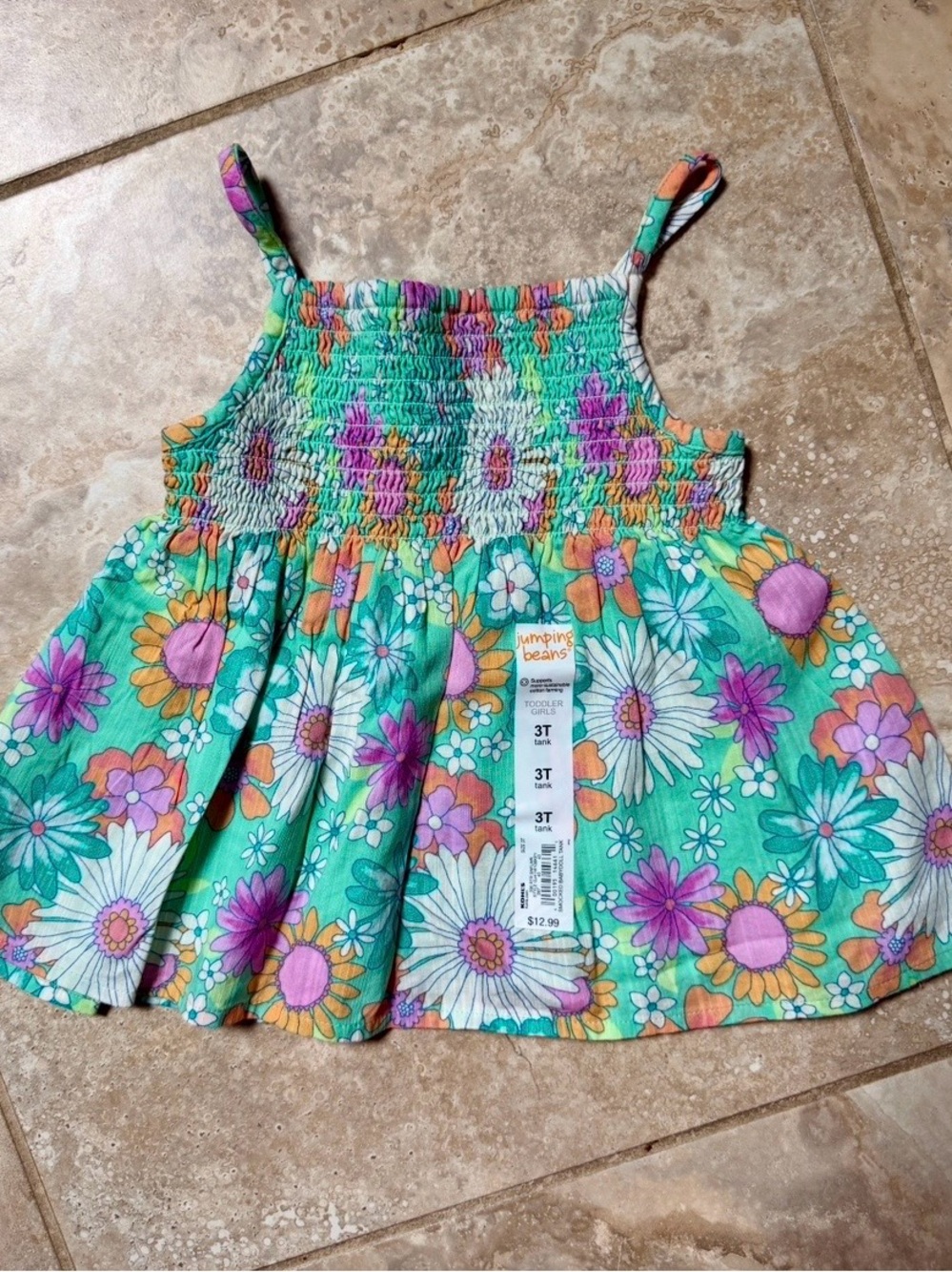 NEW! Spaghetti Strap Floral Top -  3T